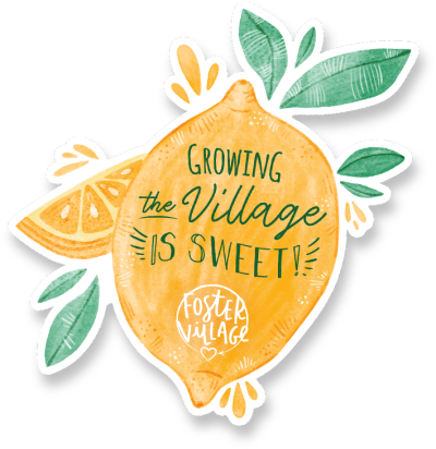 lemon image that says Growing the Village is sweet